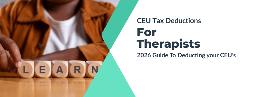 therapist CEU tax deductions blog post image for 2026