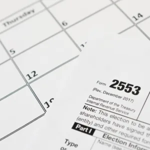 image of IRS form 2553 to illustrate s corp filing as a service