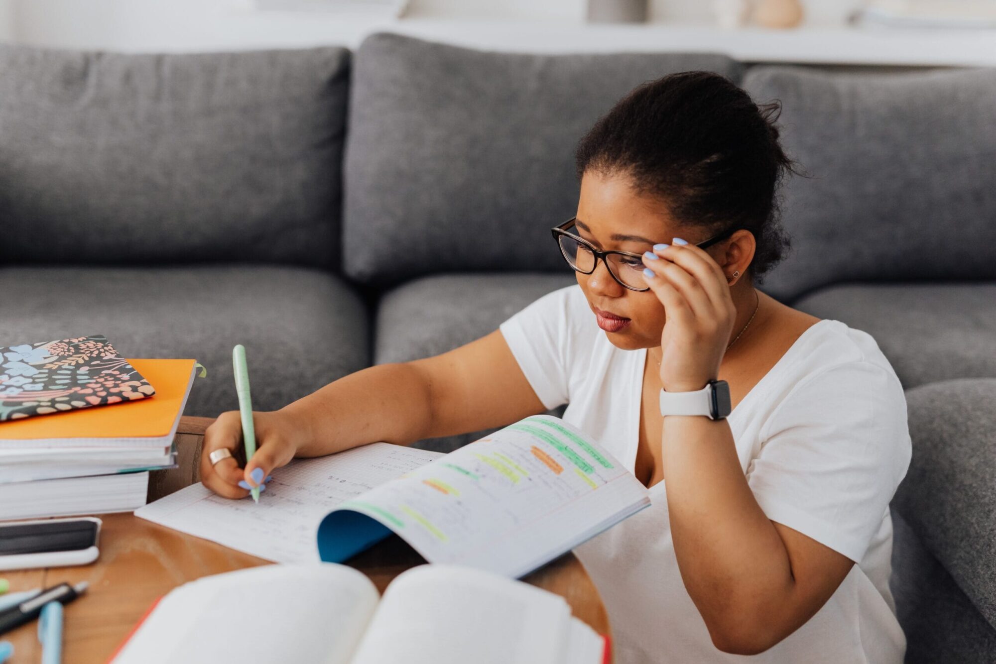 Therapist reviewing EMDR course materials for a CEU tax deduction.